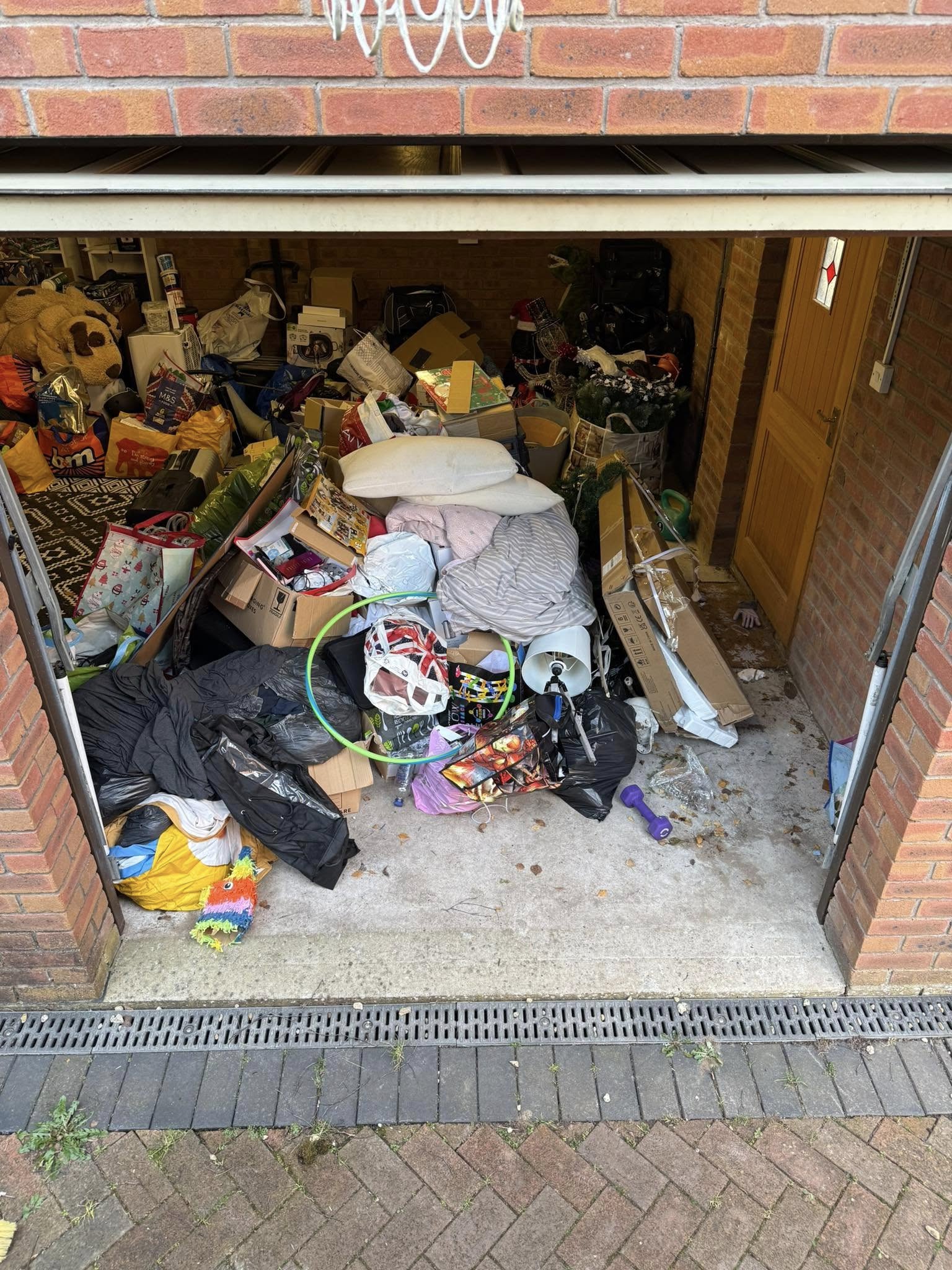 Waste in a garage