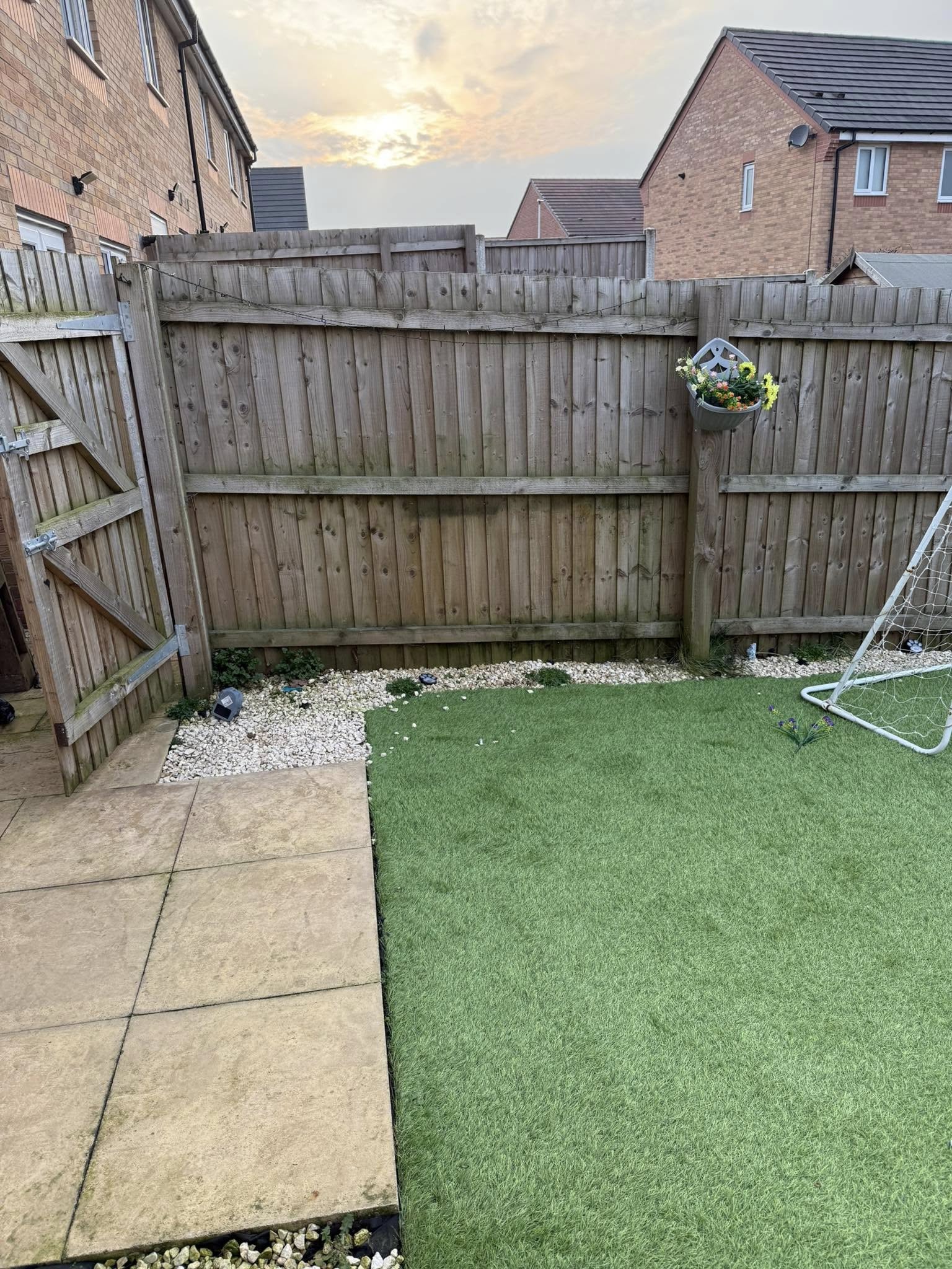 garden after waste removal